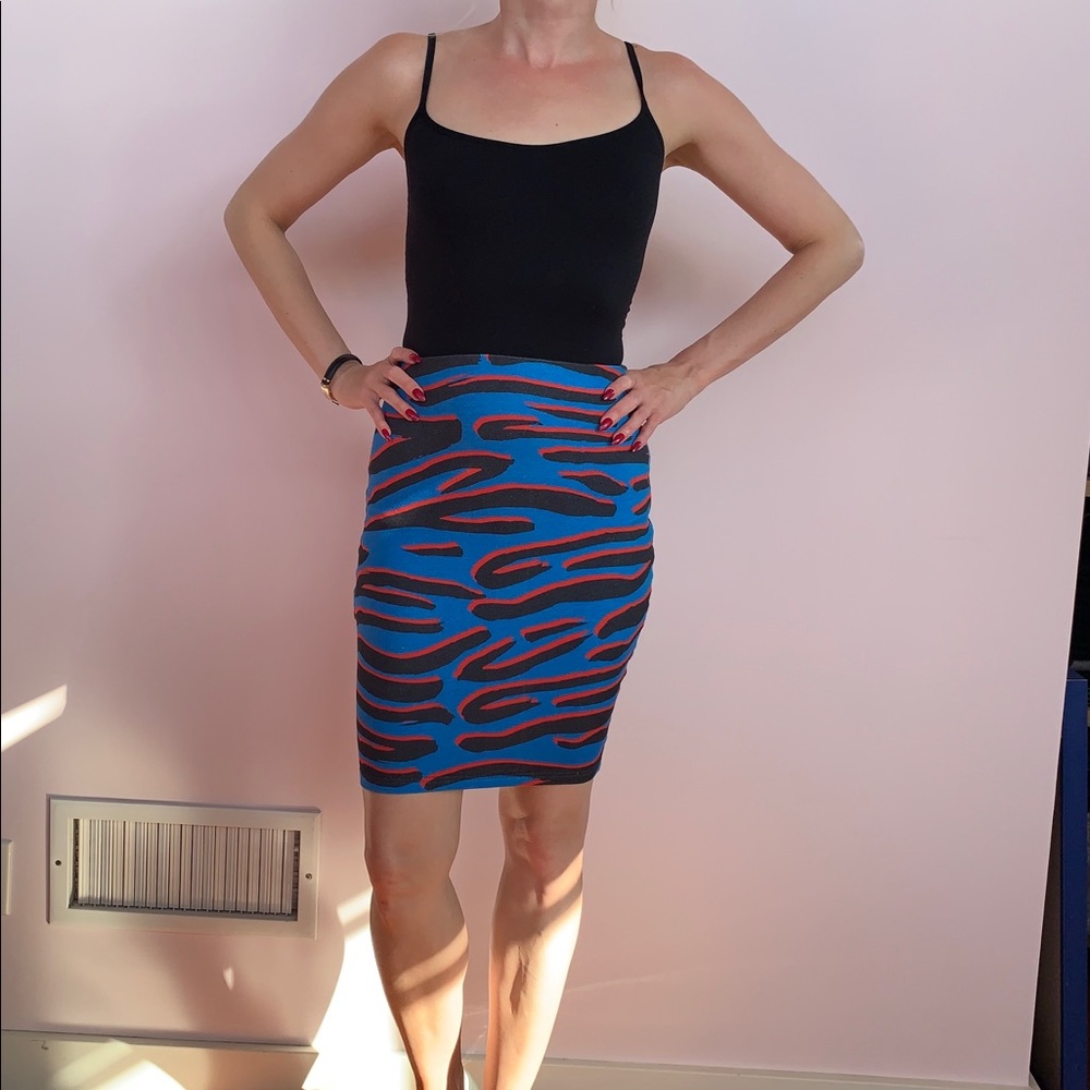 The Fifth Label Camouflage Zebra Print Skirt, S